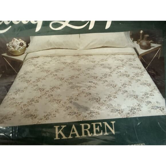 Lady Pepperell Blanket Karen Blue Floral Twin/Full Vintage Satin Trim 72x90 NOS - Picture 6 of 9